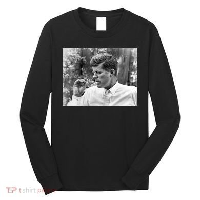 John F Kennedy Smoking Long Sleeve Shirt