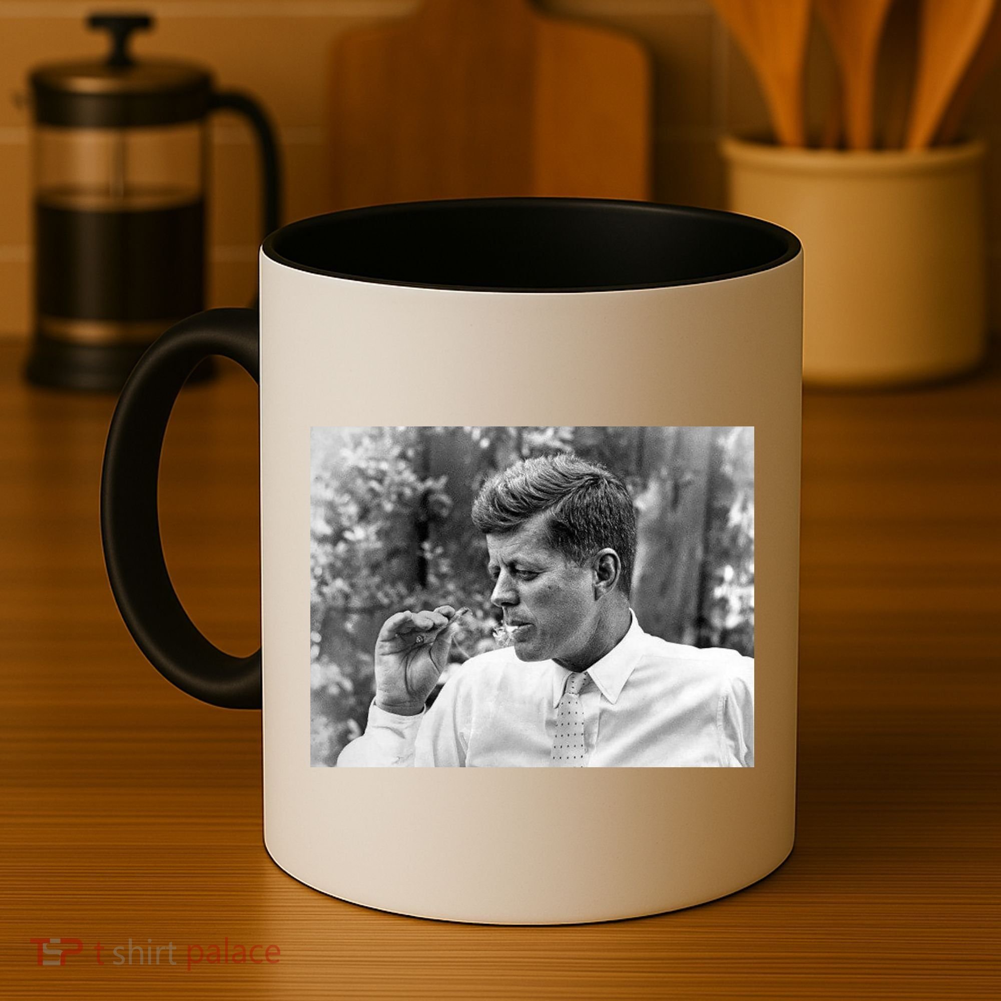 John F Kennedy Smoking Coffee Mug