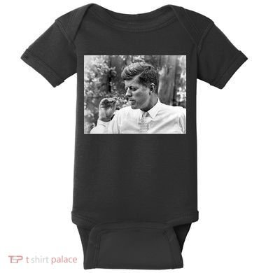 John F Kennedy Smoking Baby Bodysuit