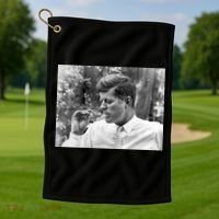 John F Kennedy Smoking Golf Towel thumb 1
