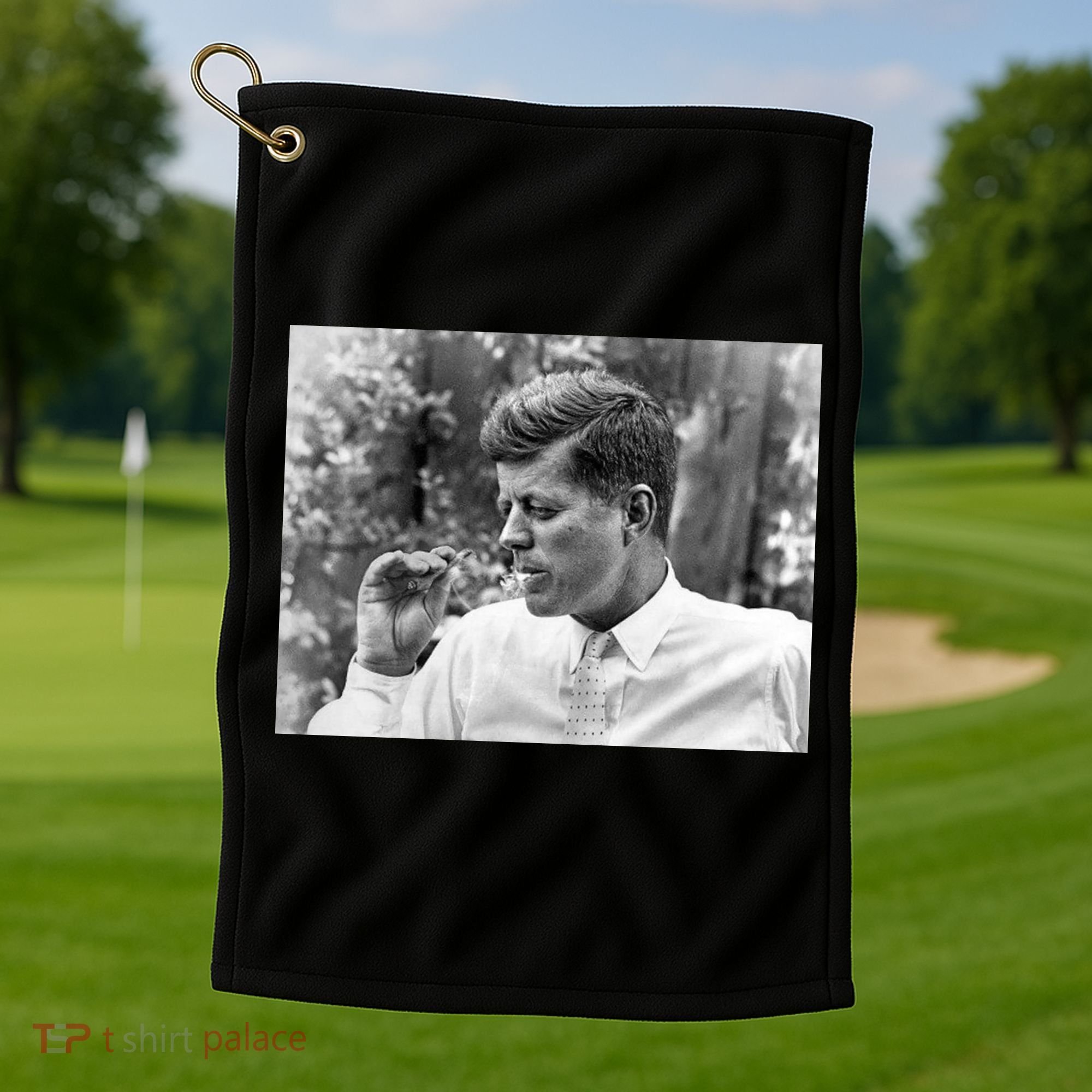 John F Kennedy Smoking Golf Towel