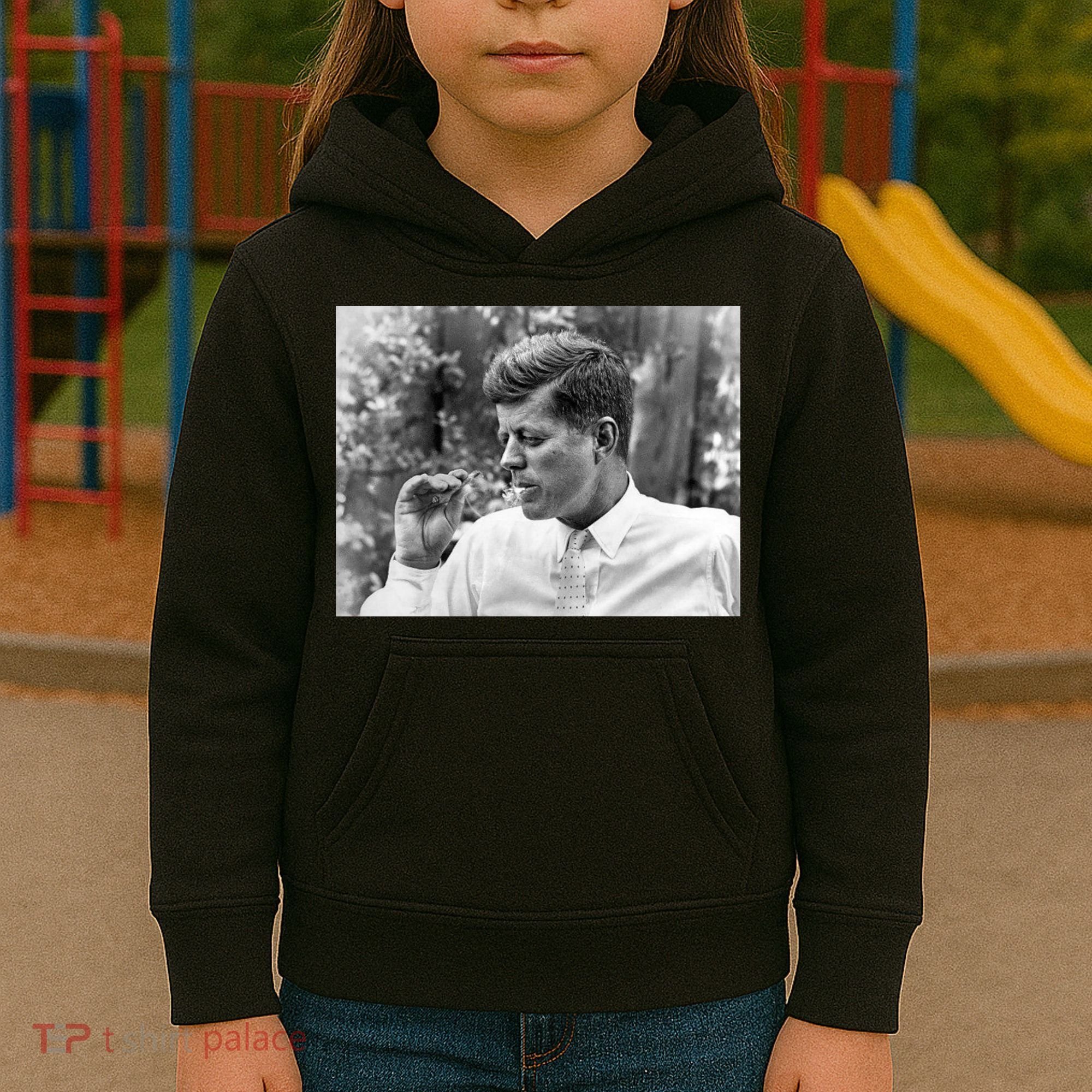John F Kennedy Smoking Kids Hoodie