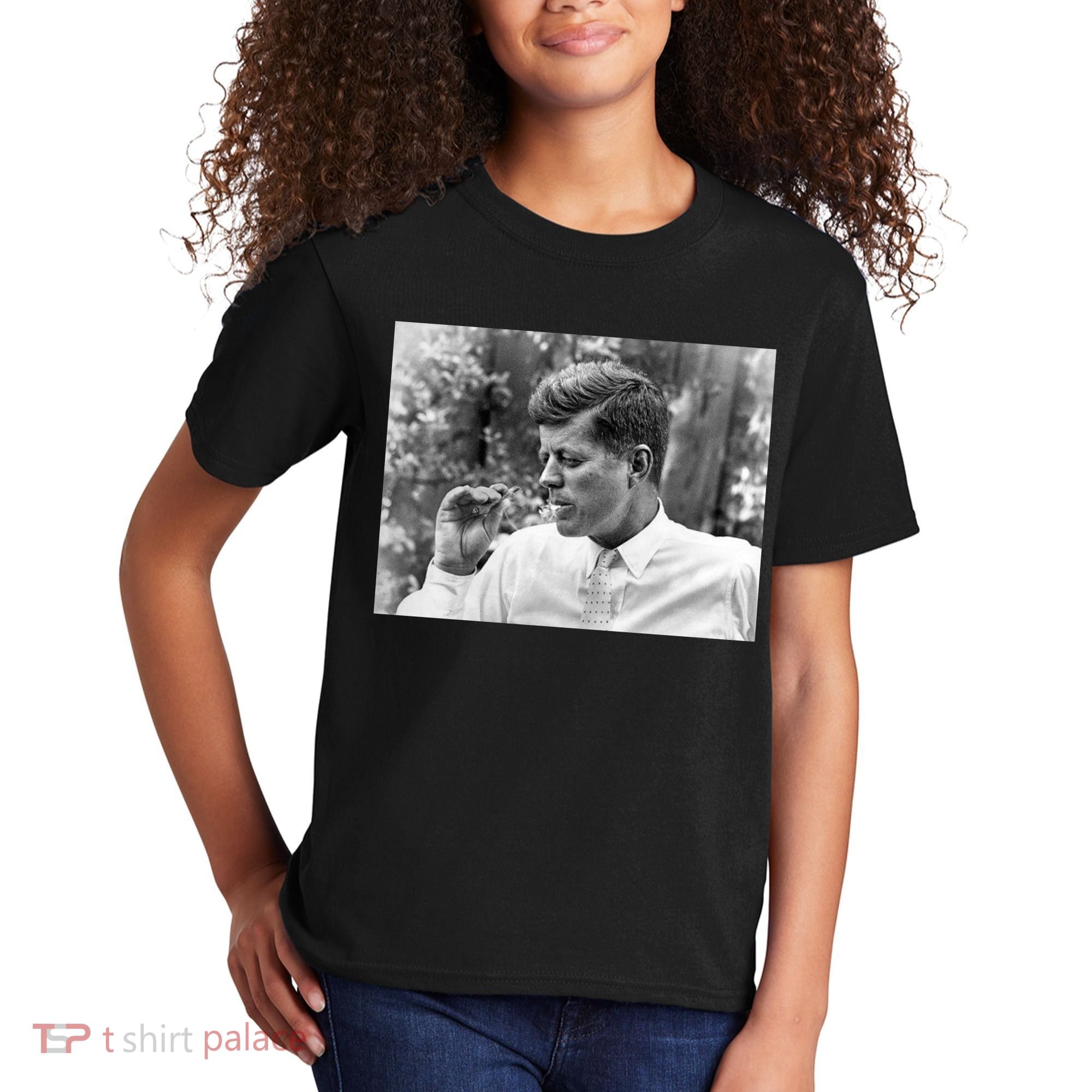John F Kennedy Smoking Kids T-Shirt