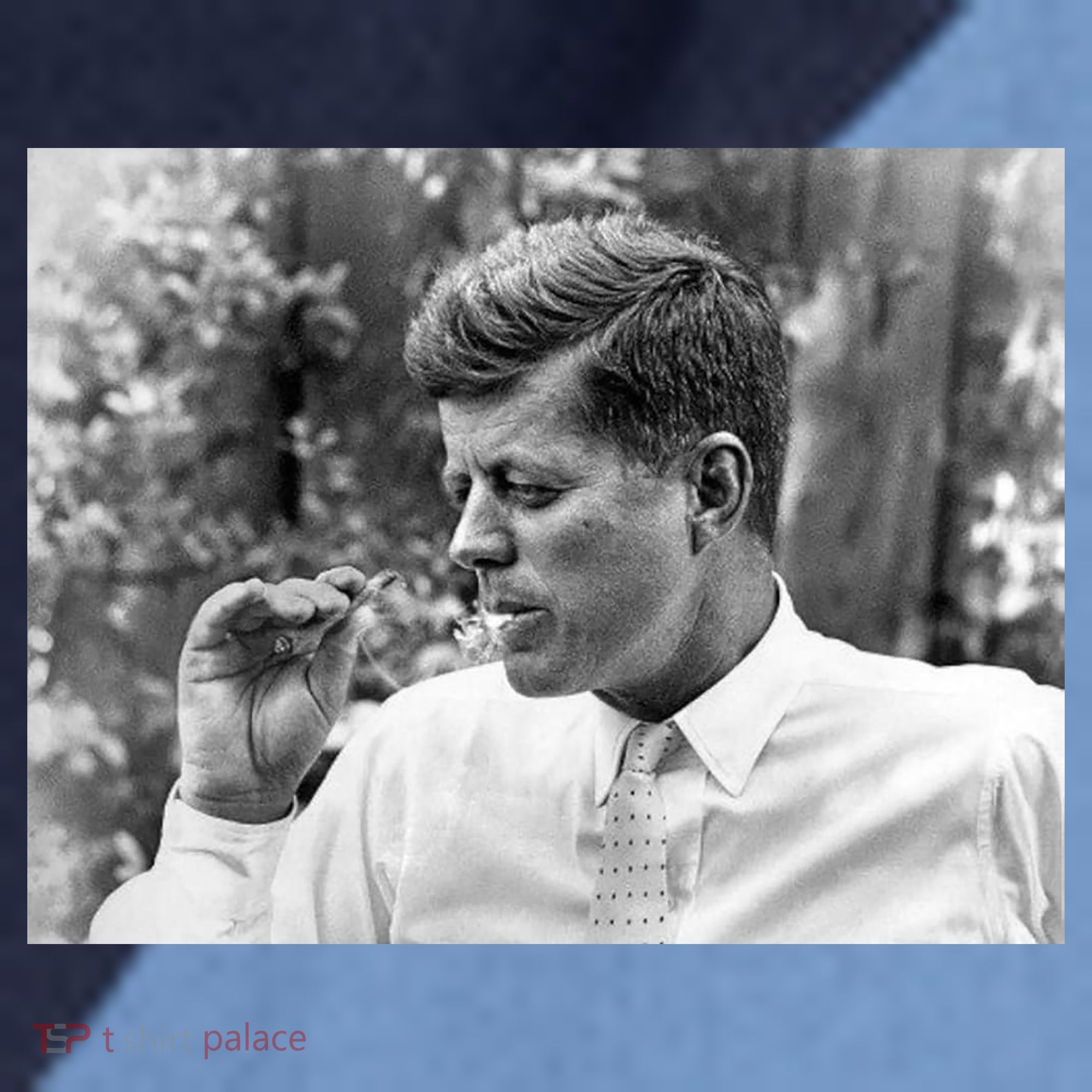 John F Kennedy Smoking Raglan Baseball Sleeve Shirt