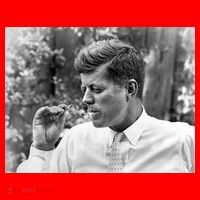 John F Kennedy Smoking Santa Hat thumb 1