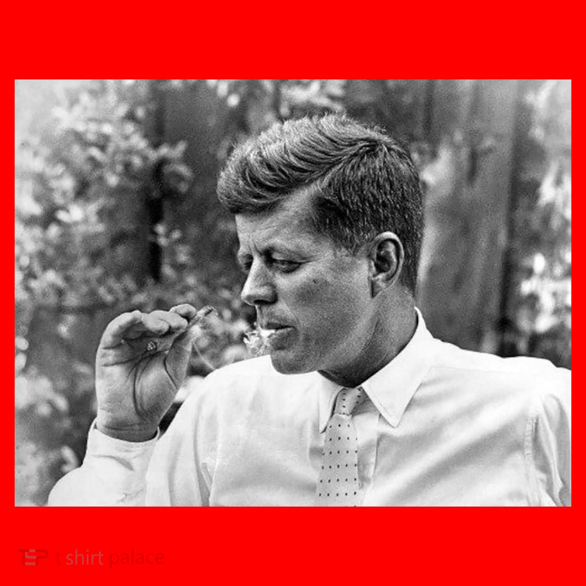 John F Kennedy Smoking Santa Hat
