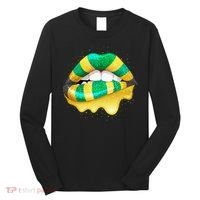 Jamaican Flag Lips Women Jamaica Long Sleeve Shirt thumb 0