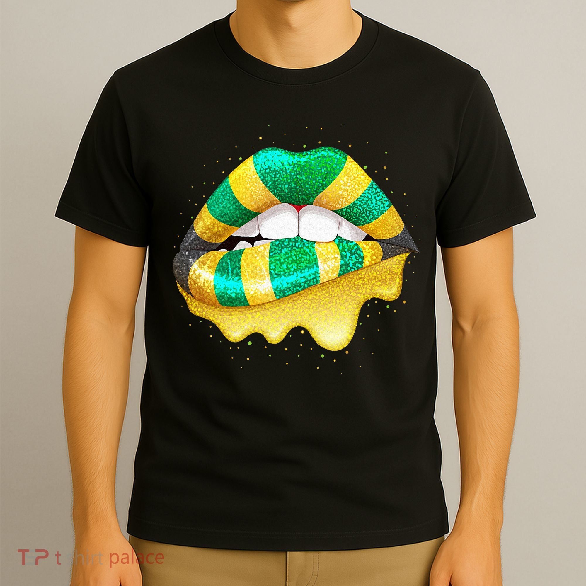 Jamaican Flag Lips Women Jamaica T-Shirt