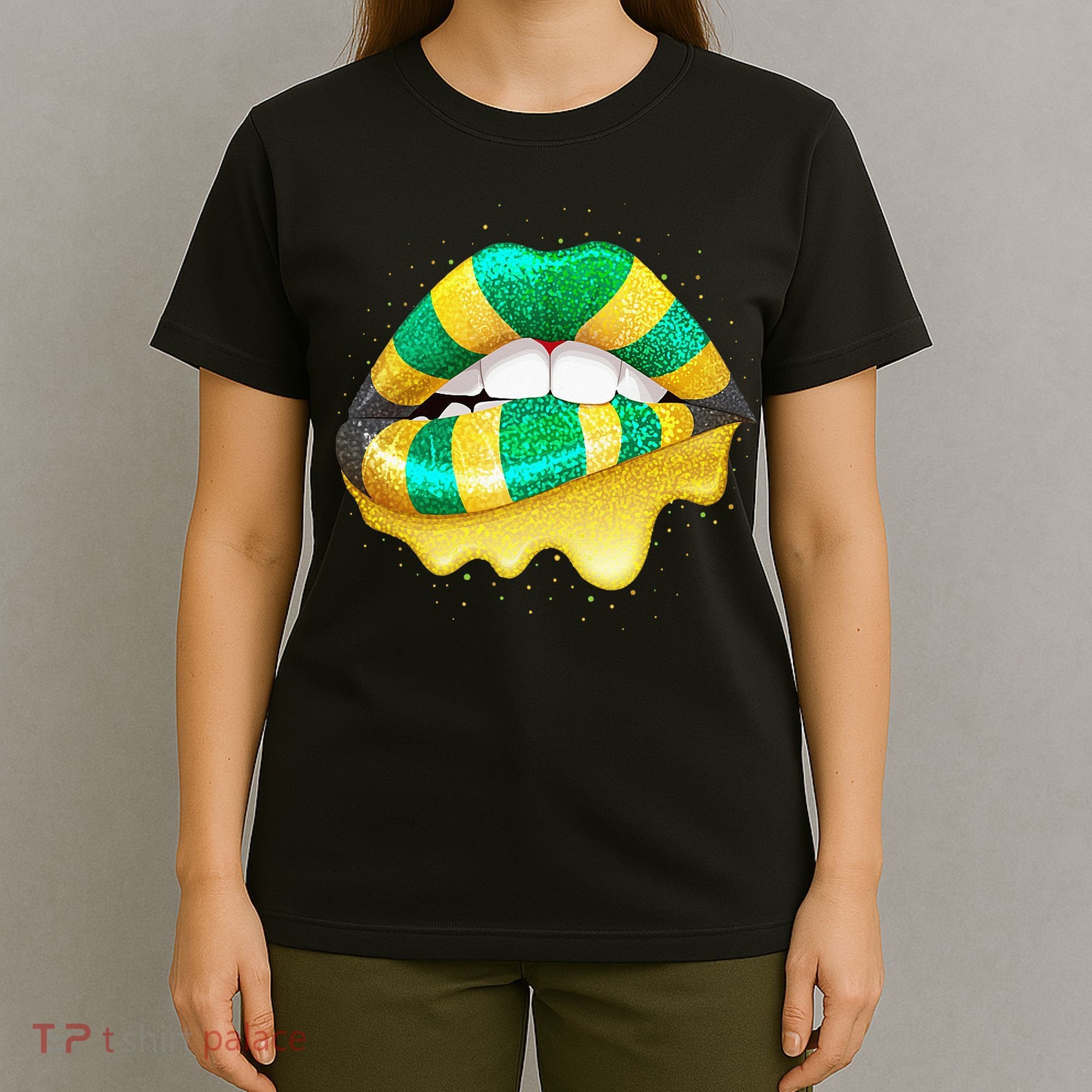 Jamaican Flag Lips Women Jamaica T-Shirt