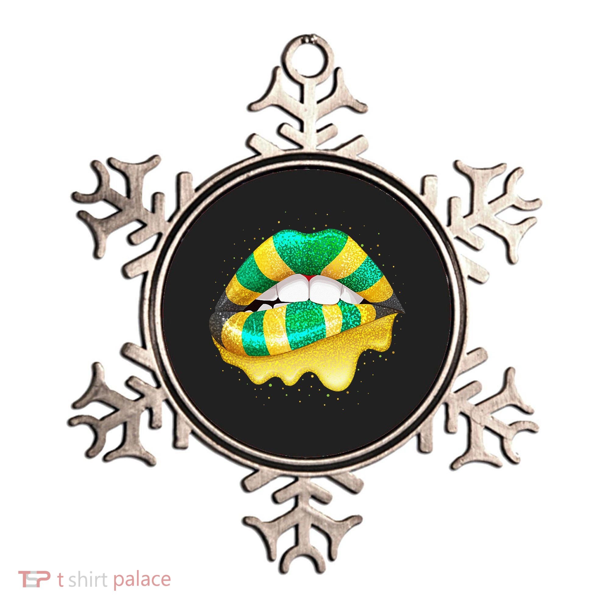 Jamaican Flag Lips Women Jamaica Ornament