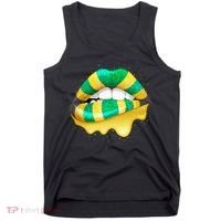 Jamaican Flag Lips Women Jamaica Tank Top thumb 0