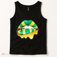 Jamaican Flag Lips Women Jamaica Tank Top thumb 2