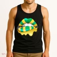 Jamaican Flag Lips Women Jamaica Tank Top thumb 3