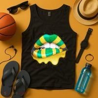 Jamaican Flag Lips Women Jamaica Tank Top thumb 4