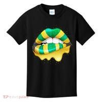 Jamaican Flag Lips Women Jamaica Kids T-Shirt thumb 0