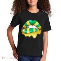 Jamaican Flag Lips Women Jamaica Kids T-Shirt thumb 2
