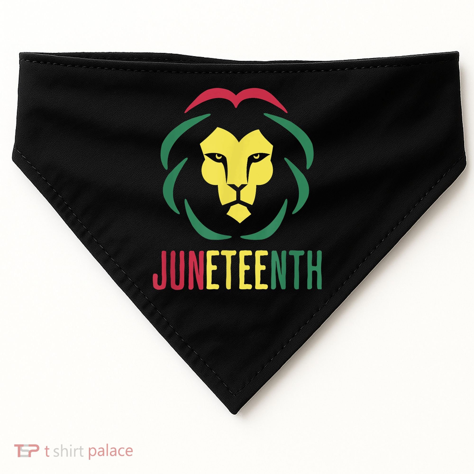 Juneteenth For Men Celebrate Juneteenth Lion USA-Made Doggie Bandana