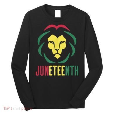 Juneteenth For Men Celebrate Juneteenth Lion Long Sleeve Shirt