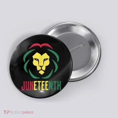 Juneteenth For Men Celebrate Juneteenth Lion Button