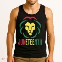 Juneteenth For Men Celebrate Juneteenth Lion Tank Top thumb 3