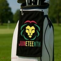 Juneteenth For Men Celebrate Juneteenth Lion Golf Towel thumb 2