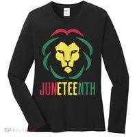 Juneteenth For Men Celebrate Juneteenth Lion Women's Long Sleeve Shirt thumb 0