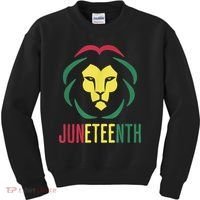 Juneteenth For Men Celebrate Juneteenth Lion Kids Sweatshirt thumb 0