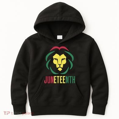 Juneteenth For Men Celebrate Juneteenth Lion Kids Hoodie