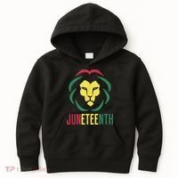 Juneteenth For Men Celebrate Juneteenth Lion Kids Hoodie thumb 0