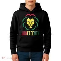 Juneteenth For Men Celebrate Juneteenth Lion Kids Hoodie thumb 4