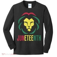 Juneteenth For Men Celebrate Juneteenth Lion Kids Long Sleeve Shirt thumb 0