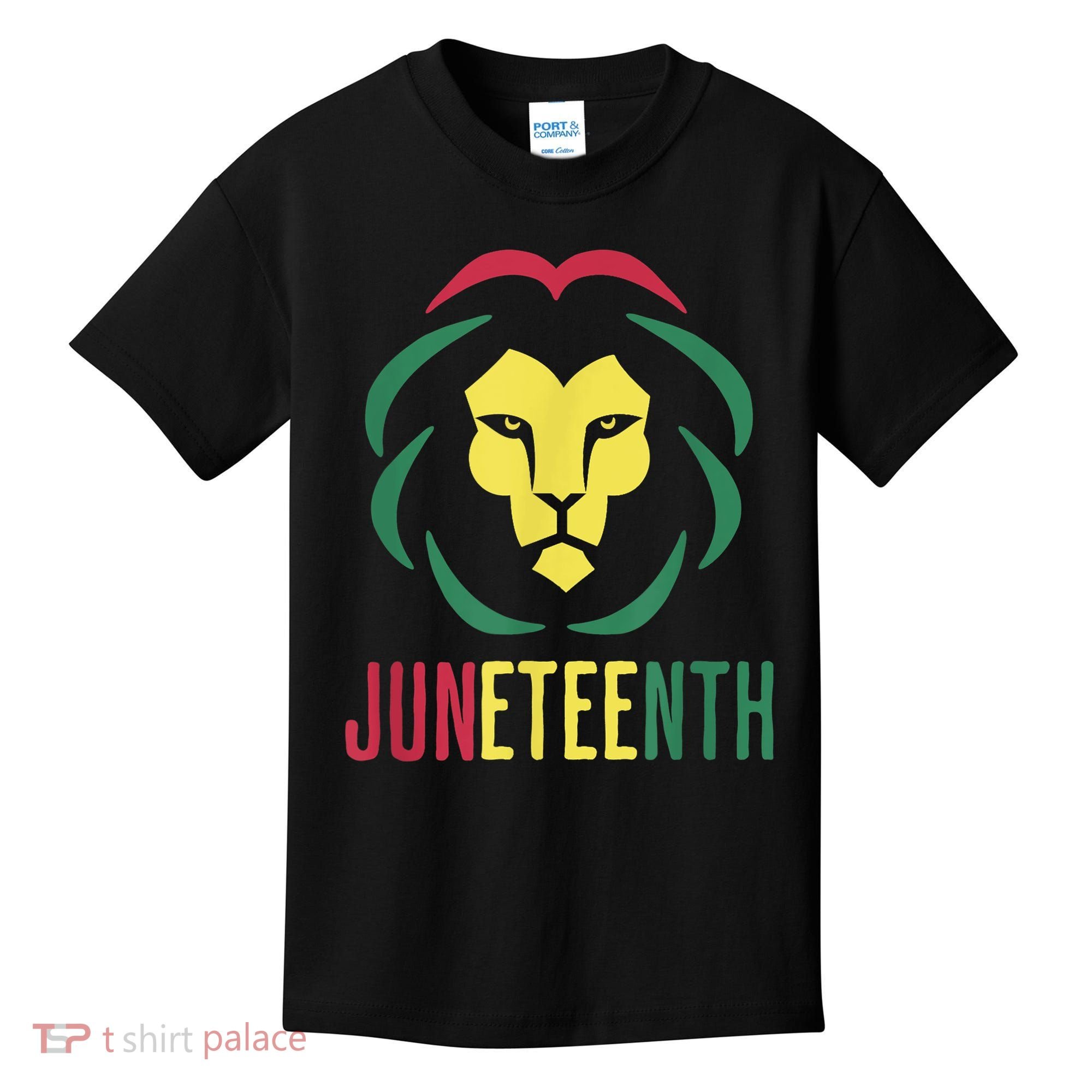 Juneteenth For Men Celebrate Juneteenth Lion Kids T-Shirt