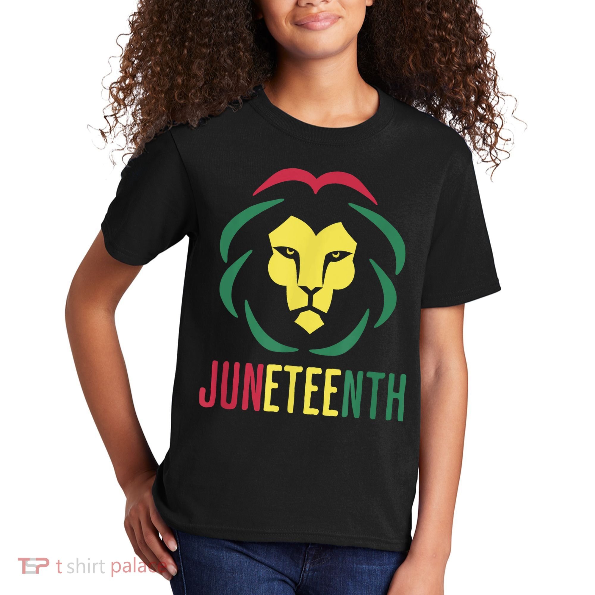 Juneteenth For Men Celebrate Juneteenth Lion Kids T-Shirt