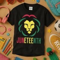 Juneteenth For Men Celebrate Juneteenth Lion Kids T-Shirt thumb 3