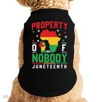 Junenth Freedom Melanin Black Property Of Nobody Cute Gift Doggie Tank thumb 0