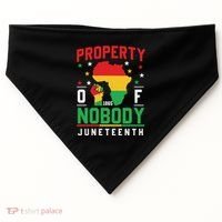 Junenth Freedom Melanin Black Property Of Nobody Cute Gift USA-Made Doggie Bandana thumb 0
