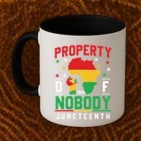 Junenth Freedom Melanin Black Property Of Nobody Cute Gift Coffee Mug thumb 2