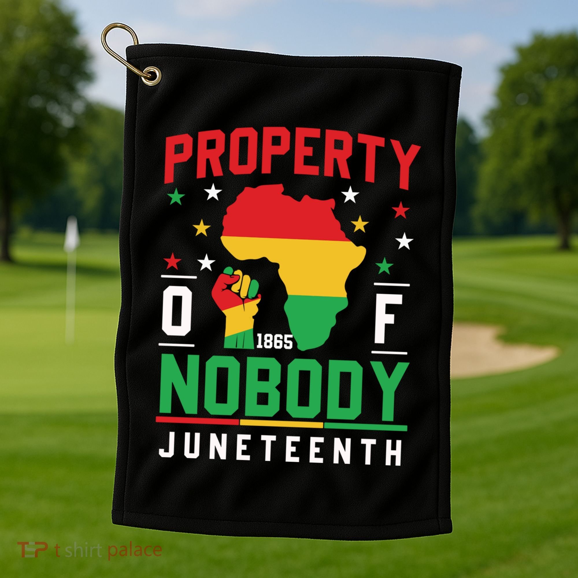 Junenth Freedom Melanin Black Property Of Nobody Cute Gift Golf Towel