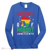 Junenth Freedom Melanin Black Property Of Nobody Cute Gift Long Sleeve Shirt thumb 0