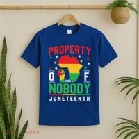 Junenth Freedom Melanin Black Property Of Nobody Cute Gift T-Shirt thumb 2