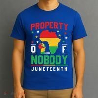Junenth Freedom Melanin Black Property Of Nobody Cute Gift T-Shirt thumb 3