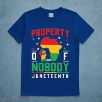 Junenth Freedom Melanin Black Property Of Nobody Cute Gift T-Shirt thumb 5