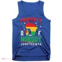 Junenth Freedom Melanin Black Property Of Nobody Cute Gift Tank Top thumb 0
