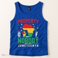 Junenth Freedom Melanin Black Property Of Nobody Cute Gift Tank Top thumb 2