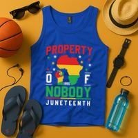 Junenth Freedom Melanin Black Property Of Nobody Cute Gift Tank Top thumb 4
