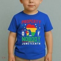Junenth Freedom Melanin Black Property Of Nobody Cute Gift Toddler T-Shirt thumb 2