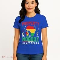 Junenth Freedom Melanin Black Property Of Nobody Cute Gift Women's T-Shirt thumb 4