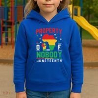 Junenth Freedom Melanin Black Property Of Nobody Cute Gift Kids Hoodie thumb 3