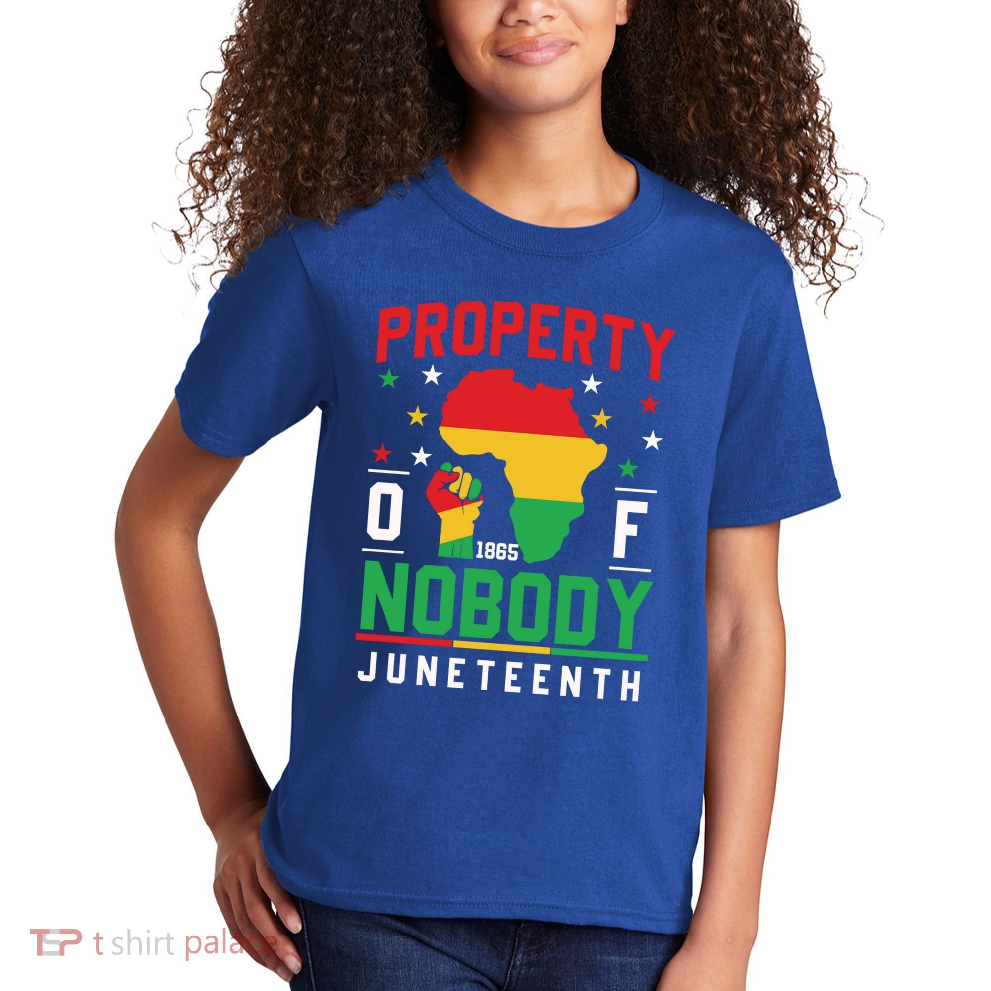 Junenth Freedom Melanin Black Property Of Nobody Cute Gift Kids T-Shirt