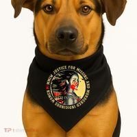 Justice For MMIW Missing Murdered Indigenous Resilient Women USA-Made Doggie Bandana thumb 1